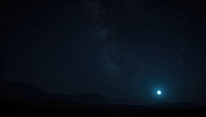 Starry night scene from the eve of Jesus Christs birth, holiday atmosphere and celestial phenomena