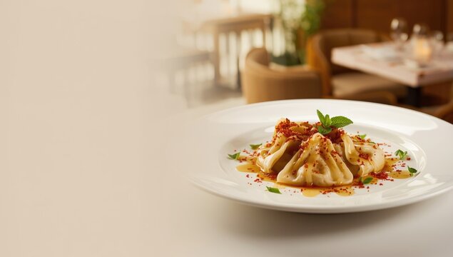 Kayseri-style Turkish manti served with yogurt and butter sauce, highlighting regional culinary methods