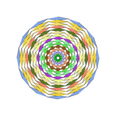 Colorful spiral pattern isolated on white background