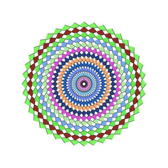 Colorful spiral pattern isolated on white background