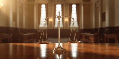 Justice scales in a legal setting representing human rights, focusing on fairness and law, International Human Rights Day