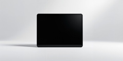 Black tablet device featuring a white display for app interface development and UI layout, isolated on white background