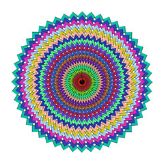 Colorful geometric pattern isolated on white background