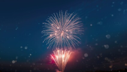 Colorful fireworks exploding overhead, ideal for event backdrop or holiday festivities