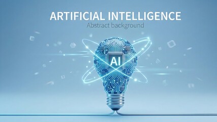 Circuit board light bulb with AI chip. Idea and innovation by AI. Artificial intelligence, Machine learning technology and business concepts. Vector ai