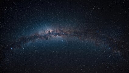 Milky Way Galaxy detailed in a long exposure photograph, highlighting cosmic dust and star clusters