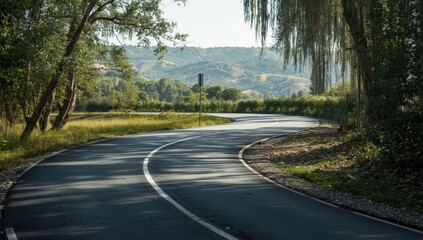 Obraz premium Circular road with a routed footpath designed for efficient pedestrian movement, highlighting urban infrastructure and safety, World Walk to School Day