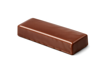 Shiny chocolate candy bar on transparent background, delicious treat.