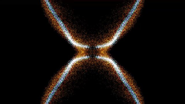 Four-Way Symmetric Abstract Particle Trails Motion Graphic