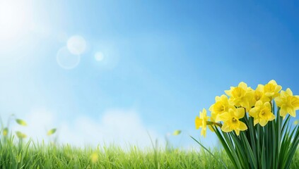 Spring season with blossoming trees and fresh foliage, ideal for nature-themed layout backgrounds