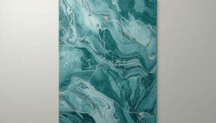 Aqua marble texture with high clarity and reflective finish, ideal for UI backgrounds or editorial headers
