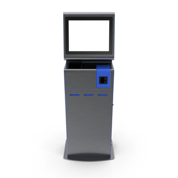 Self Service Kiosk Screen on transparent background