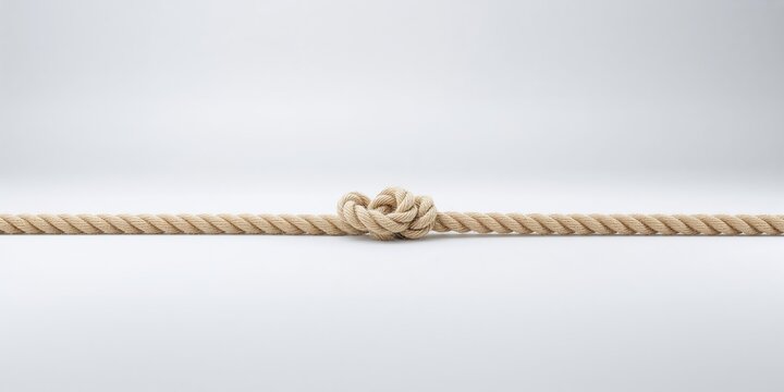 Single rope on a plain white surface with textured detail, suitable for UI or editorial backgrounds