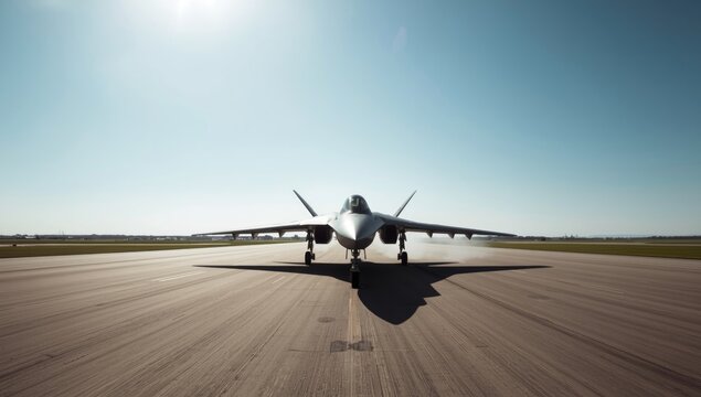 Supersonic bomber aircraft soaring through the sky, advanced aerodynamics for speed