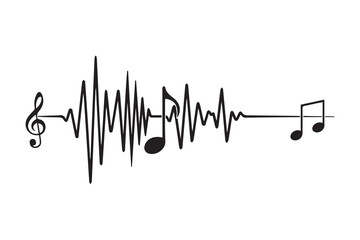 Music notes wave vector 5