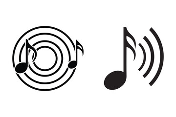 Music notes wave vector