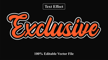 Vibrant Exclusive Text Effect with Bold Cursive Lettering