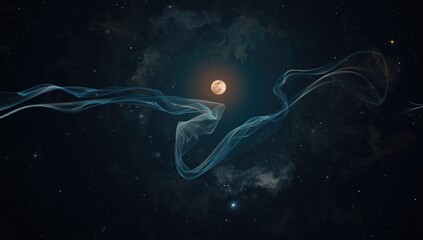 Night sky showing moon phases over time in a time-lapse sequence, highlighting lunar movement