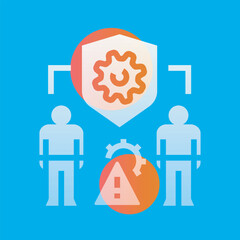 crisis management glassmorphism illustration.