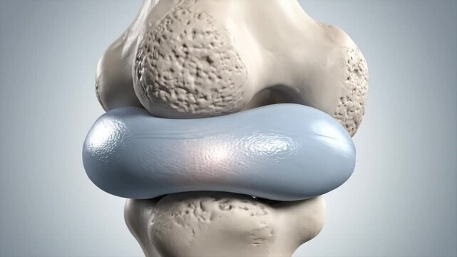 Anatomical Knee Joint Showing Cartilage and Bone
