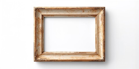 Close-up of an aged photo frame surface with stains and scratches, used as a background for vintage design projects