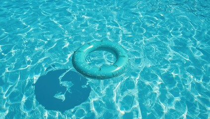 Kid's cyan lifesaver made of buoyant material, used for water rescue and flotation, International Youth Day