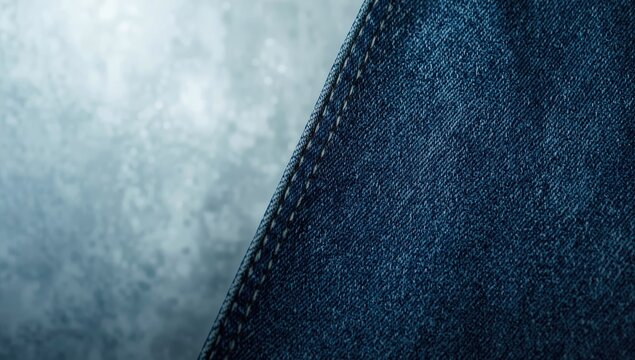 Jeans fabric surface showing detailed texture, background for clothing design, retro aesthetic, no holiday observed