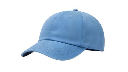 Light Blue Casual Baseball Cap Mockup Isolated on White Background