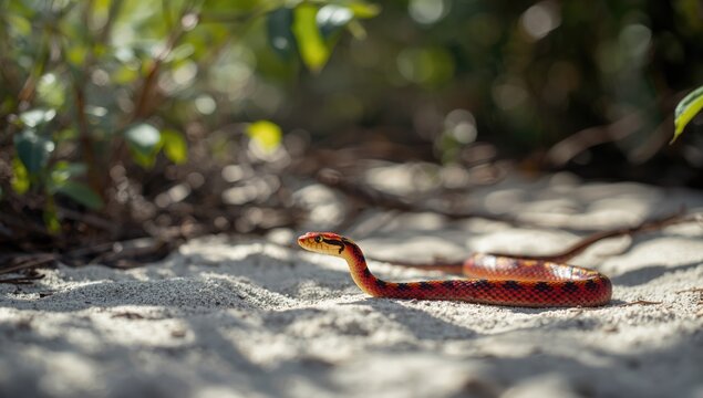 Micrurus fulvius, brightly banded venomous snake, natural warning signals, Earth Day