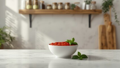 Plate of pasta garnished with vibrant tomato sauce, highlighting nutritious and processed ingredients, World Nutrition Day