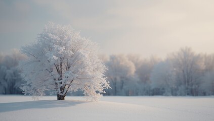 Snow-covered trees in a sparse winter scene, highlighting seasonal change and erosion concerns