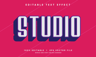studio vector text effect with modern style
