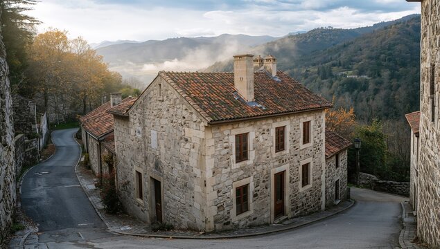 Piodao, an old Portuguese village, showcases rustic architecture and cobblestone pathways, heritage conservation