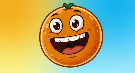 Cheerful Cartoon Orange