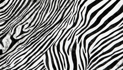 Tiger striped pattern in black and white functioning as a background texture for layout design