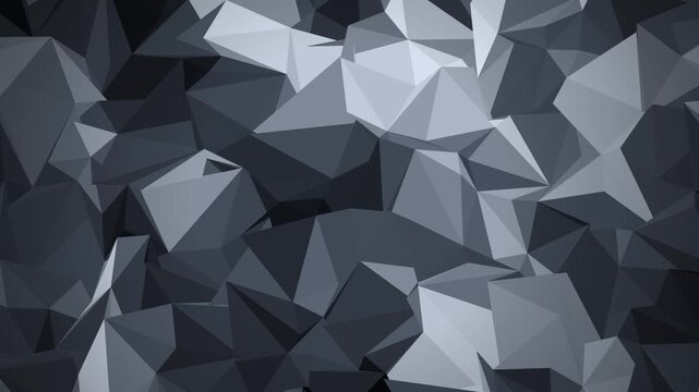 Gunmetal and Quicksilver Feathered Low Poly 4K Seamless Loop