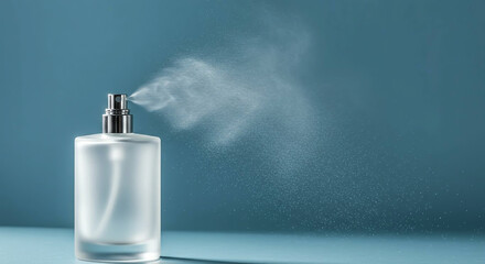 Elegant perfume bottle with mist spray.