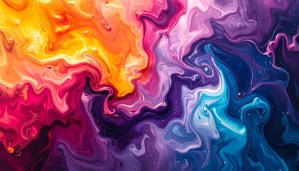 Fototapeta premium abstract colorful background, Vibrant Colorful Abstract Painting with Dynamic Swirl Pattern, Liquid Art Background, abstract background with colorful circles