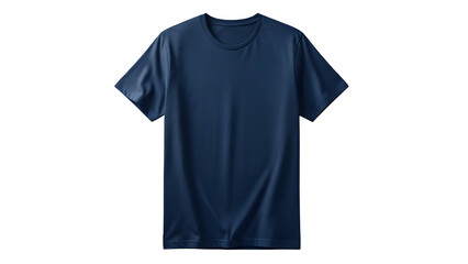 Blank dark navy blue t-shirt mockup isolated on white background