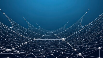 Abstract Network Connection Background with Interconnected Dots and Lines.