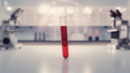 Laboratory test tube holding blood sample for genetic testing, highlighting sample handling procedures