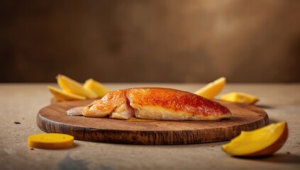 Nile Tilapia from Thailand aquaculture, highlighting fish meat in a red hue, isolated setting for sustainable seafood awareness