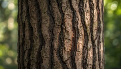 Close-up of textured tree bark showcasing unique patterns for natural surface design