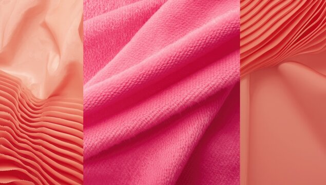 Bright pink fabric surface, ideal for background in layout and graphic design