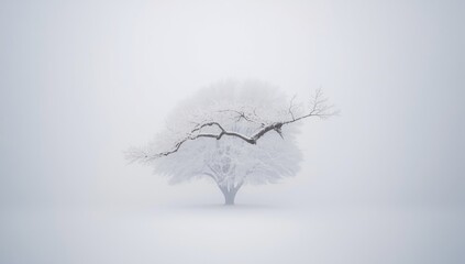 Bare winter tree branch in a snow-covered setting, highlighting seasonal transition in Sapporo