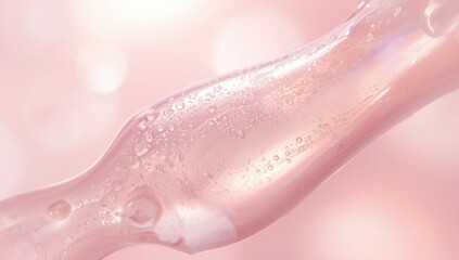 Macro shot of cosmetic gel surface, focusing on application efficiency in beauty routines