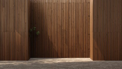 Bamboo wall paneling serving as natural decor in interior design, highlighting renewable resource utilization