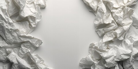 Background featuring white crumpled paper to enhance readability and visual appeal in print or digital media