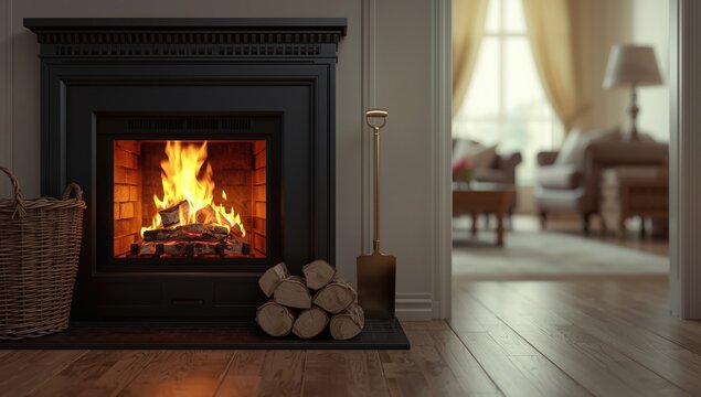 Wood-burning fireplace safety tips focusing on safe use and upkeep, fire safety awareness