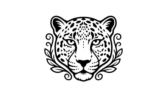 Leopard Head Vector Emblem